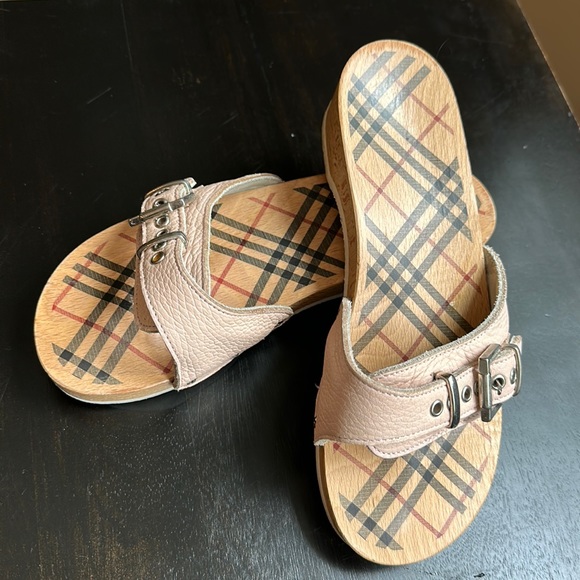 Burberry Shoes - Burberry wooden clogs I bought it but to big for me